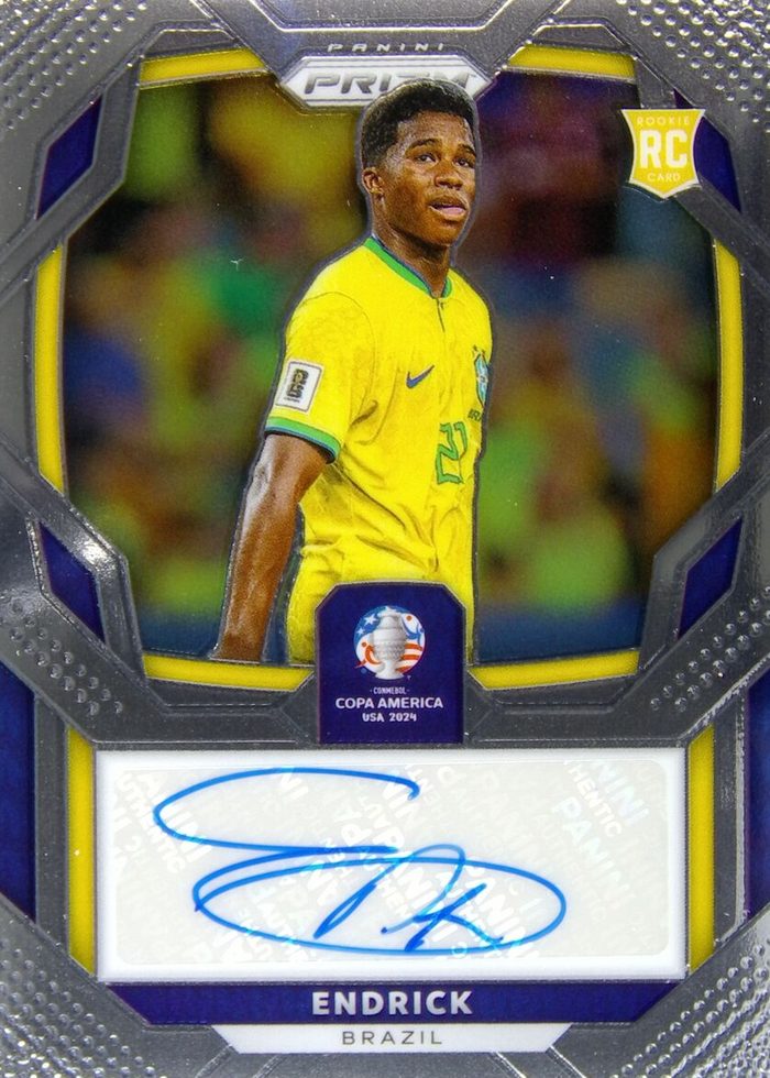 Carte Endrick, Panini Prizm RC autographe