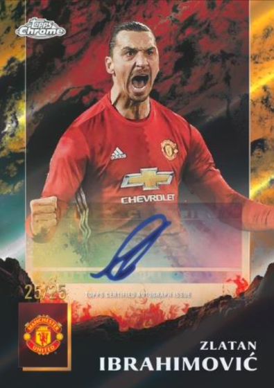 Carte Zlatan Ibrahimović, Topps Chrome autographe 25/25
